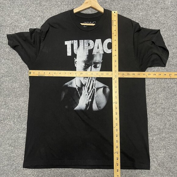 2Pac Tupac Shakur Y2K Prayer Graphic T-Shirt Black XL - Picture 5 of 6